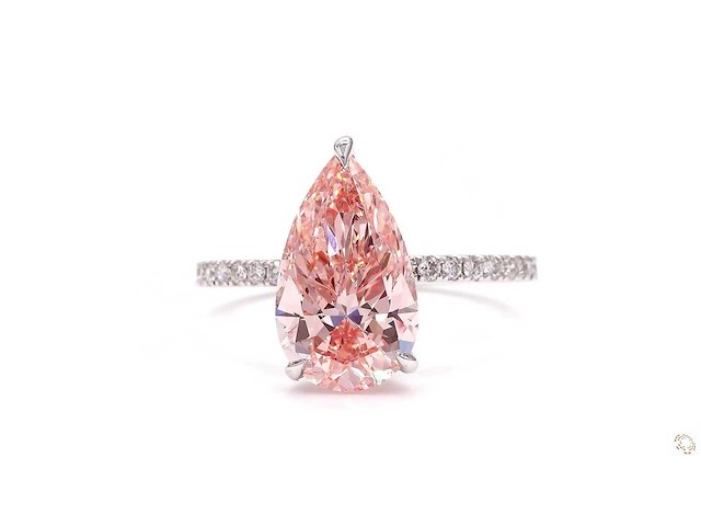 18 karaat witgouden ring met 3,37 crt. diamant - afbeelding 6 van  7