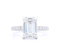 18 karaat witgouden ring met 3,46 crt. diamant - afbeelding 1 van  8