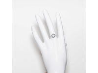 18 karaat witgouden ring met 4,08 crt. diamant. - afbeelding 7 van  13