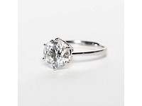 18 karaat witgouden ring met 4,08 crt. diamant. - afbeelding 10 van  13