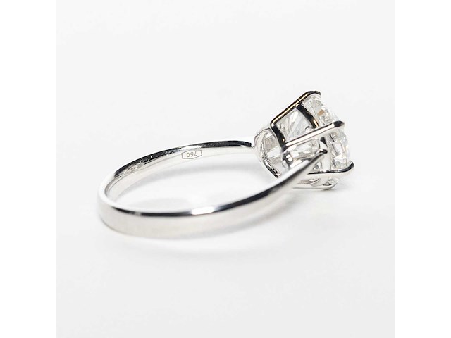 18 karaat witgouden ring met 4,19 crt. diamant - afbeelding 5 van  8