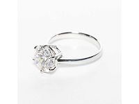 18 karaat witgouden ring met 4,19 crt. diamant - afbeelding 8 van  8