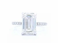 18 karaat witgouden ring met 4,23 crt. diamant - afbeelding 7 van  7
