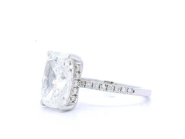 18 karaat witgouden ring met 4,32 crt. diamant - afbeelding 4 van  7