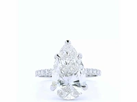 18 karaat witgouden ring met 4,36 crt. diamant - afbeelding 7 van  7