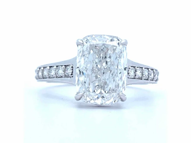 18 karaat witgouden ring met 4,42 crt. diamant - afbeelding 11 van  11