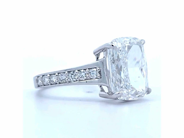 18 karaat witgouden ring met 4,42 crt. diamant - afbeelding 4 van  11