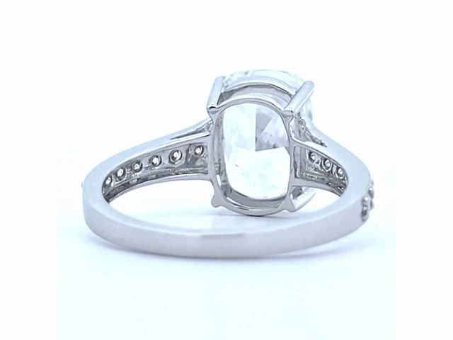 18 karaat witgouden ring met 4,42 crt. diamant - afbeelding 7 van  11