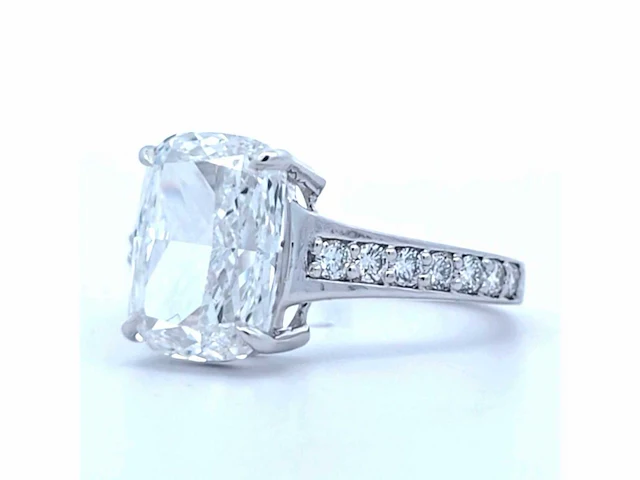 18 karaat witgouden ring met 4,42 crt. diamant - afbeelding 9 van  11