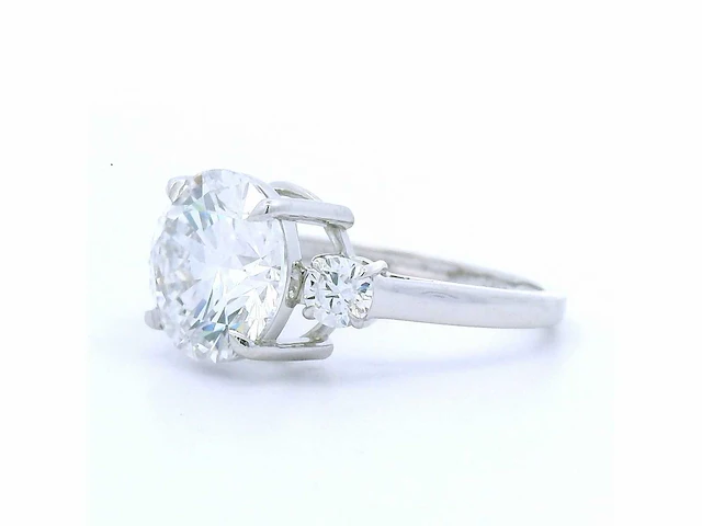 18 karaat witgouden ring met 4,70 crt. diamant - afbeelding 3 van  6