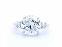 18 karaat witgouden ring met 4,70 crt. diamant - afbeelding 5 van  6