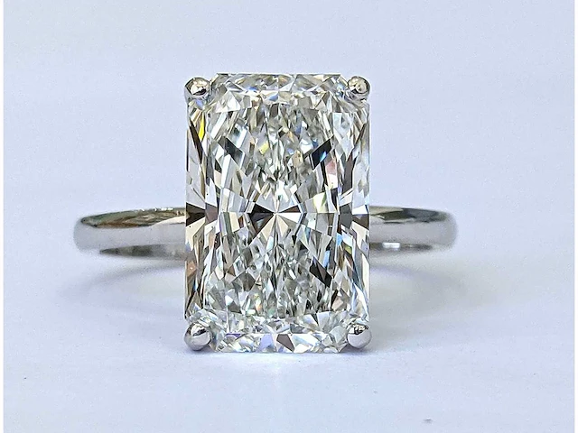 18 karaat witgouden ring met 5 crt. diamant - afbeelding 1 van  7