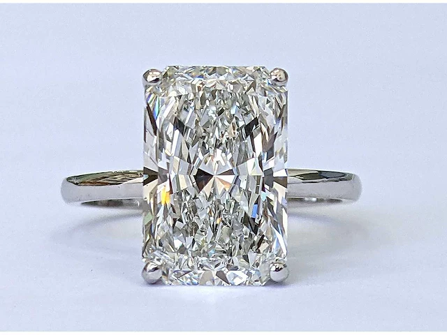 18 karaat witgouden ring met 5 crt. diamant - afbeelding 3 van  7