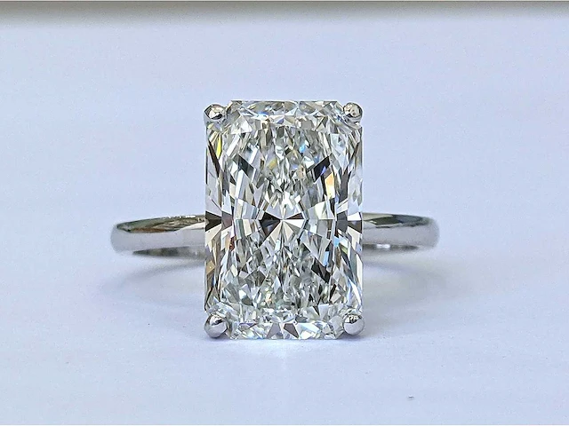 18 karaat witgouden ring met 5 crt. diamant - afbeelding 4 van  7
