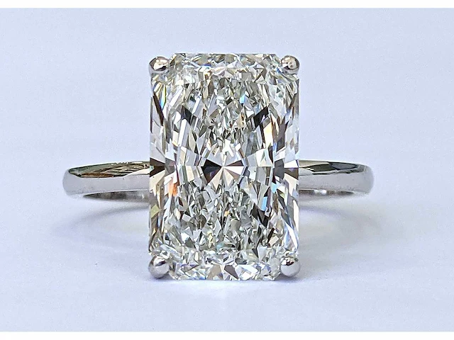 18 karaat witgouden ring met 5 crt. diamant - afbeelding 7 van  7