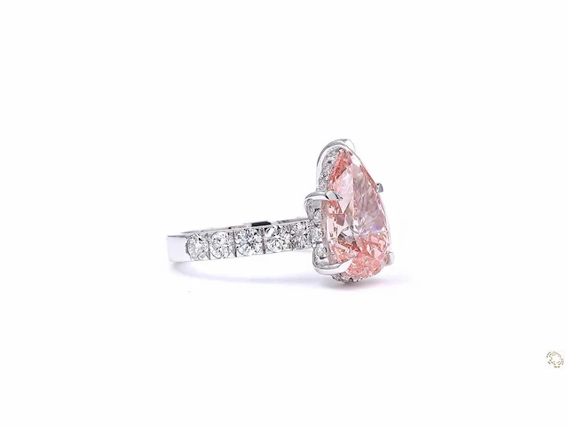 18 karaat witgouden ring met 5,00 crt. diamant - afbeelding 4 van  5