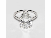 18 karaat witgouden ring met 5,01 crt. diamant - afbeelding 1 van  11