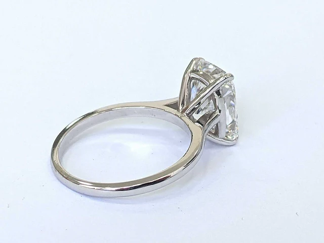 18 karaat witgouden ring met 5,02 crt. diamant - afbeelding 7 van  7