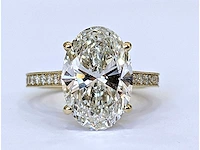 18 karaat witgouden ring met 5,90 crt. diamant - afbeelding 1 van  8