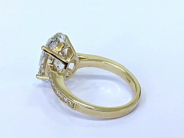 18 karaat witgouden ring met 5,90 crt. diamant - afbeelding 6 van  8