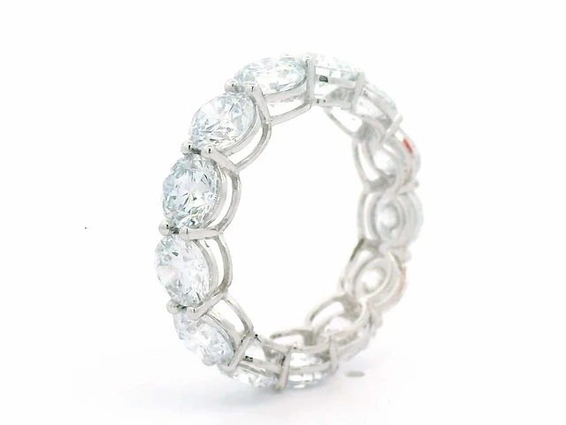 18 karaat witgouden ring met 6,47 crt. diamant - afbeelding 7 van  9