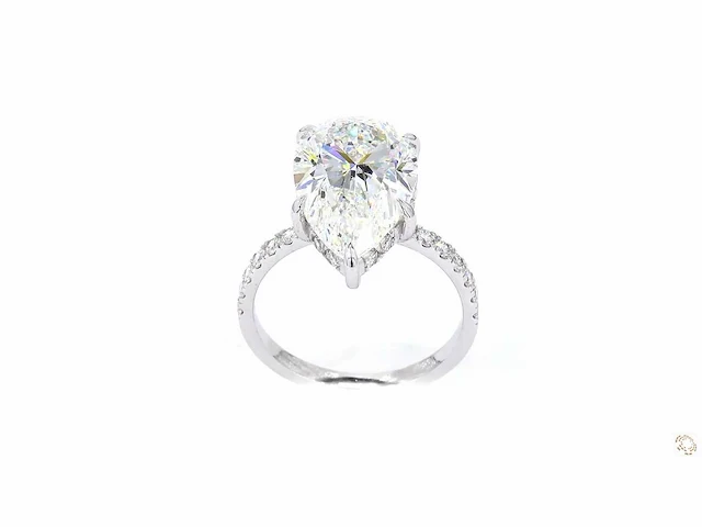 18 karaat witgouden ring met 6,77 crt. diamant - afbeelding 4 van  10