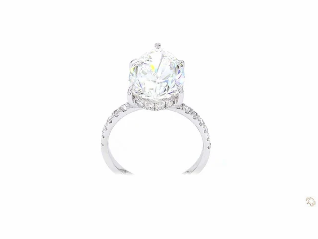 18 karaat witgouden ring met 6,77 crt. diamant - afbeelding 9 van  10