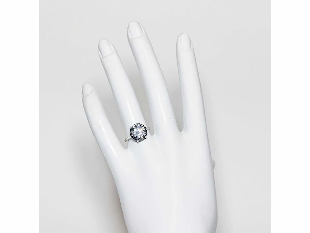 18 karaat witgouden ring met 7,01 crt. diamant - afbeelding 19 van  21