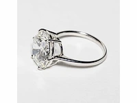 18 karaat witgouden ring met 7,05 crt. diamant. - afbeelding 13 van  15