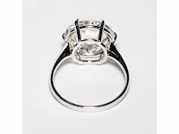 18 karaat witgouden ring met 7,05 crt. diamant. - afbeelding 14 van  15