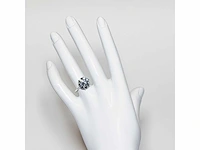 18 karaat witgouden ring met 7,05 crt. diamant. - afbeelding 3 van  15