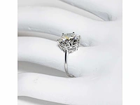 18 karaat witgouden ring met 7,05 crt. diamant. - afbeelding 4 van  15
