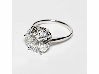 18 karaat witgouden ring met 7,05 crt. diamant. - afbeelding 6 van  15
