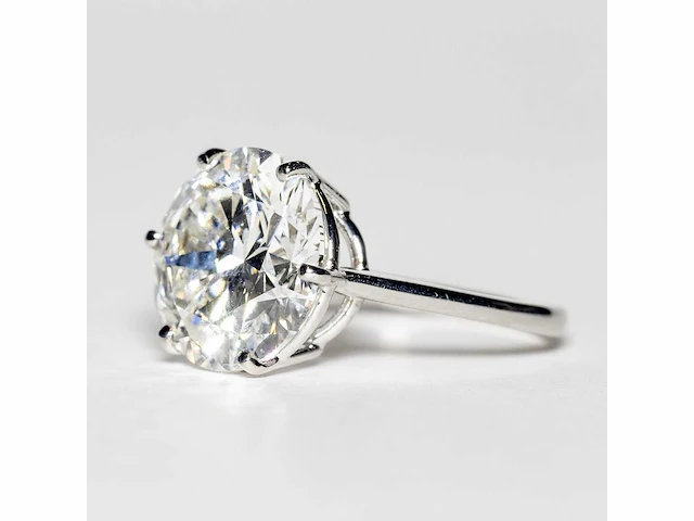 18 karaat witgouden ring met 7,05 crt. diamant. - afbeelding 7 van  15