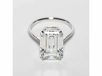18 karaat witgouden ring met 7,05 crt. diamant - afbeelding 3 van  9