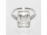 18 karaat witgouden ring met 7,05 crt. diamant - afbeelding 1 van  9