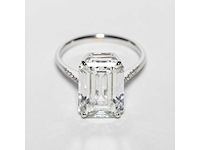 18 karaat witgouden ring met 7,05 crt. diamant - afbeelding 3 van  9