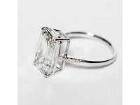 18 karaat witgouden ring met 7,05 crt. diamant - afbeelding 4 van  9