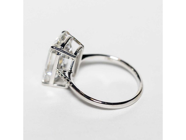 18 karaat witgouden ring met 7,05 crt. diamant - afbeelding 7 van  9