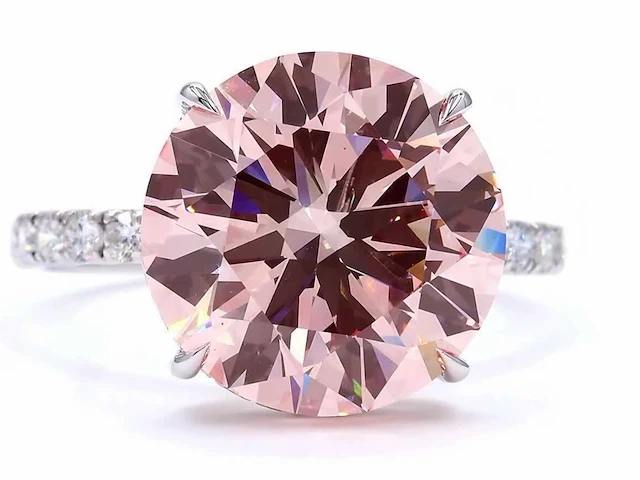 18 karaat witgouden ring met 7,60 crt. diamant - afbeelding 1 van  6