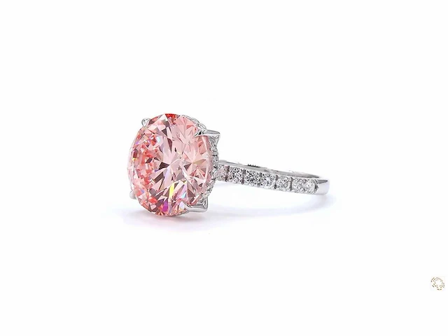 18 karaat witgouden ring met 7,60 crt. diamant - afbeelding 5 van  6