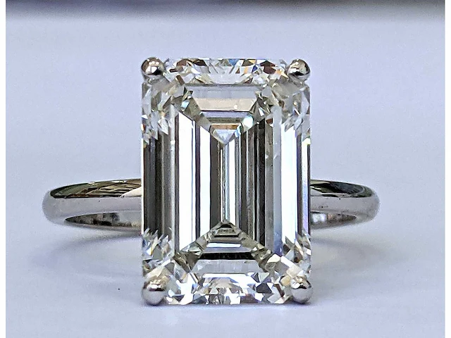 18 karaat witgouden ring met 7,68 crt. diamant - afbeelding 4 van  8