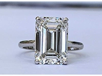 18 karaat witgouden ring met 7,68 crt. diamant - afbeelding 7 van  8
