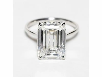 18 karaat witgouden ring met 8,05 crt. diamant. - afbeelding 13 van  18