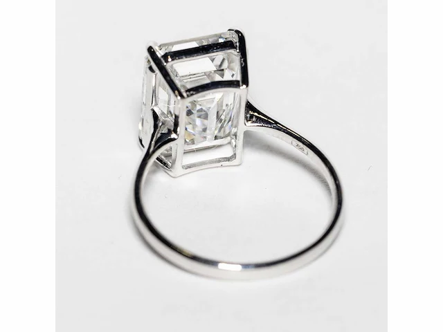 18 karaat witgouden ring met 8,05 crt. diamant. - afbeelding 16 van  18