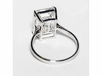18 karaat witgouden ring met 8,05 crt. diamant. - afbeelding 16 van  18