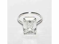 18 karaat witgouden ring met 8,05 crt. diamant. - afbeelding 3 van  18