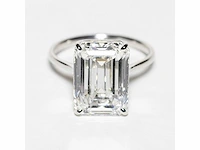18 karaat witgouden ring met 8,05 crt. diamant. - afbeelding 8 van  18