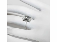 18 karaat witgouden ring met 8,05 crt. diamant. - afbeelding 9 van  18