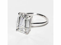 18 karaat witgouden ring met 8,05 crt. diamant. - afbeelding 1 van  18